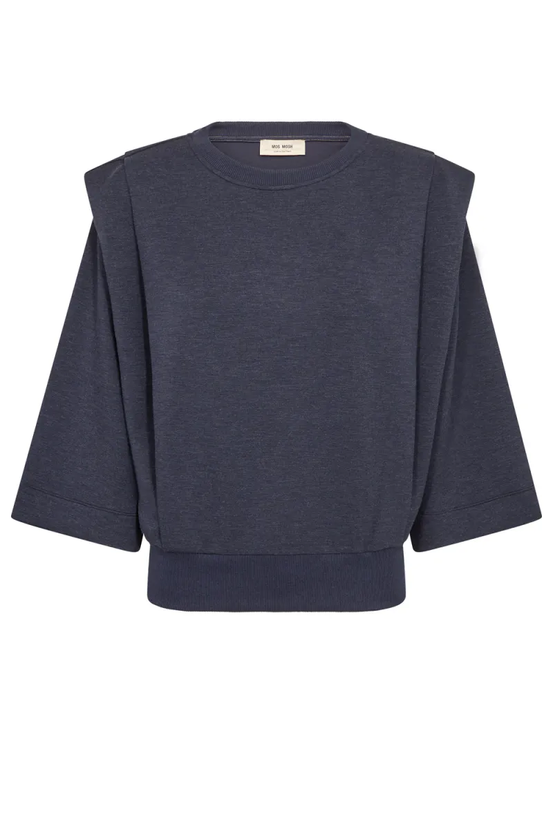 Mae O-3/4 Sleeve Sweatshirt, Salute Navy