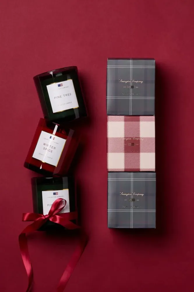Winter Spice Scented Candle, Red