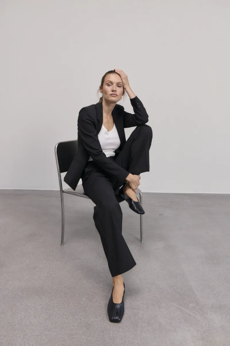 Bindy HW Pant Wide Leg, Black Beauty