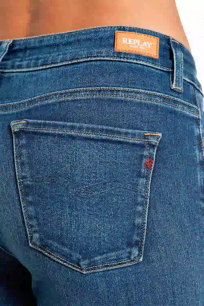 Joella Pants Flare Regular Waist Fit, Medium Blue