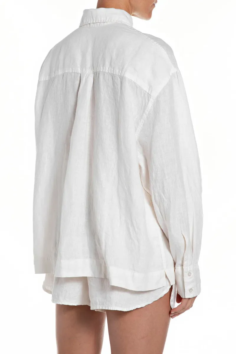 Replay Linen Shirt, Natural White