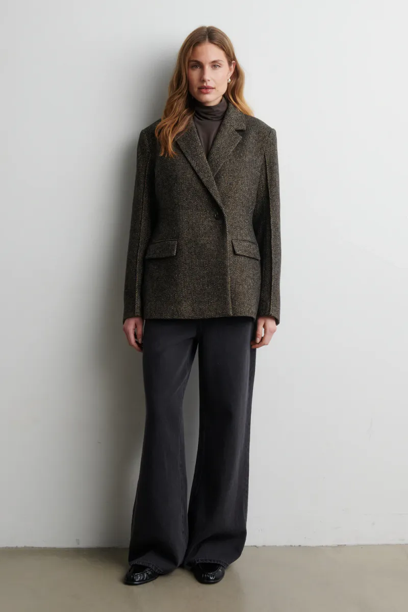 Emi New Fitted Blazer, Demitasse