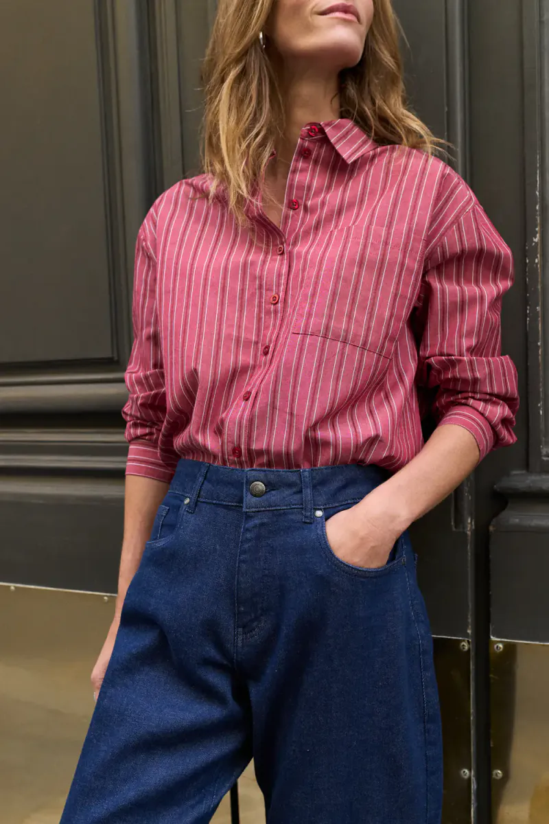 Drine Shirt, Rumba Red Stripe