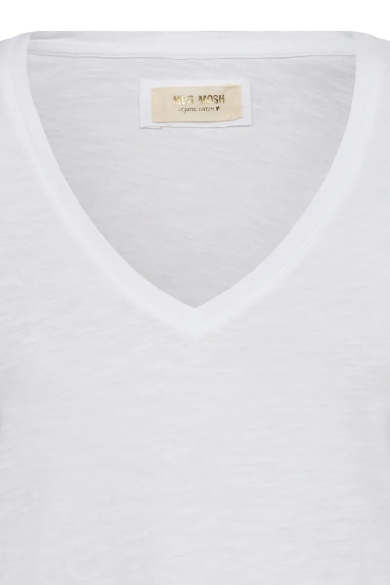 Arden Organic V-Neck Tee, White