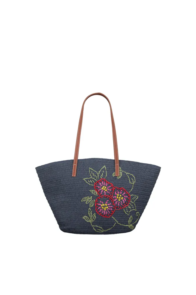 Efloria Strawly Luca Bag, Navy Blue