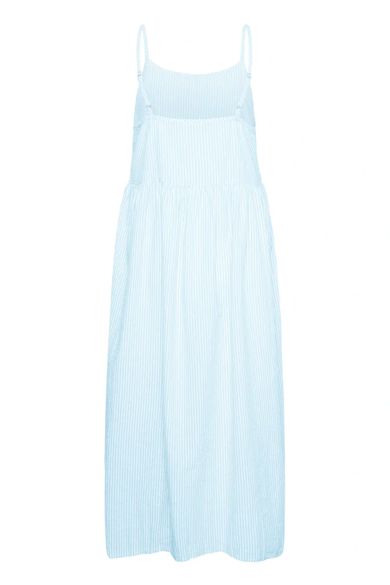 Elmiko N. Strap Dress, Cerulean Ice Stripe