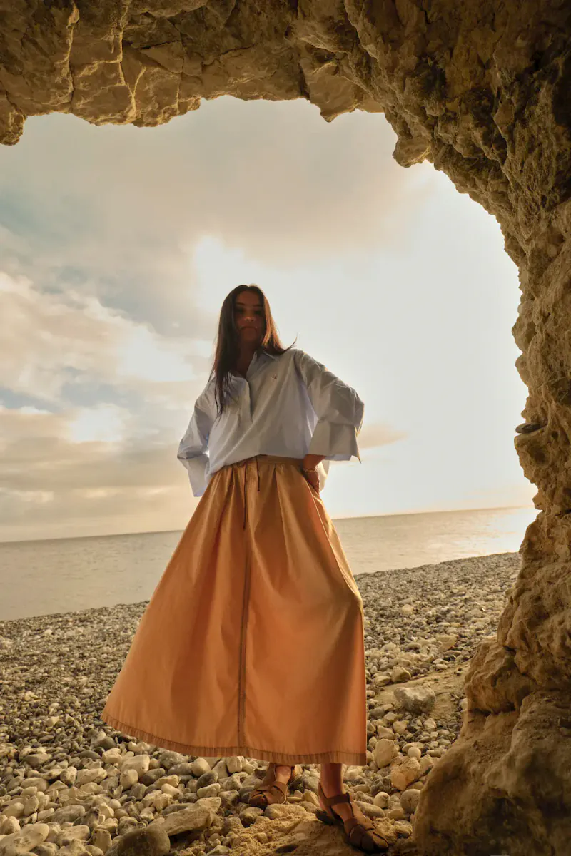 Britze Cam Cotton Blouse, Skyway