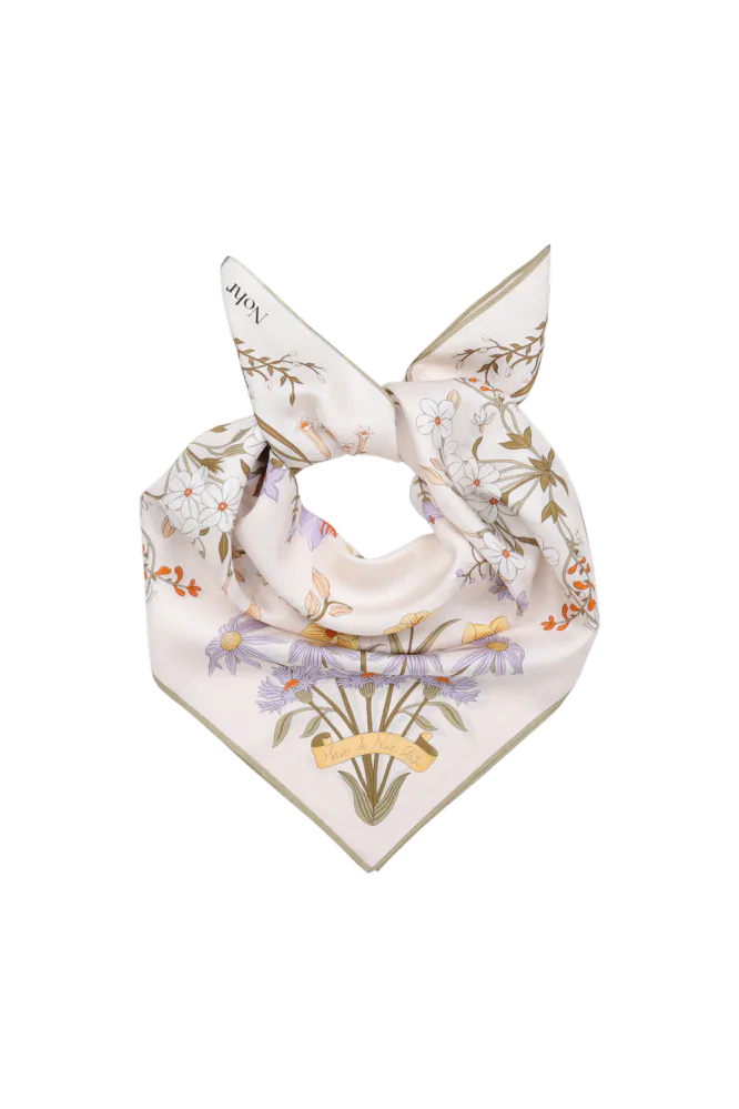 Lykke Silkeskjerf 65 x 65 cm, Offwhite