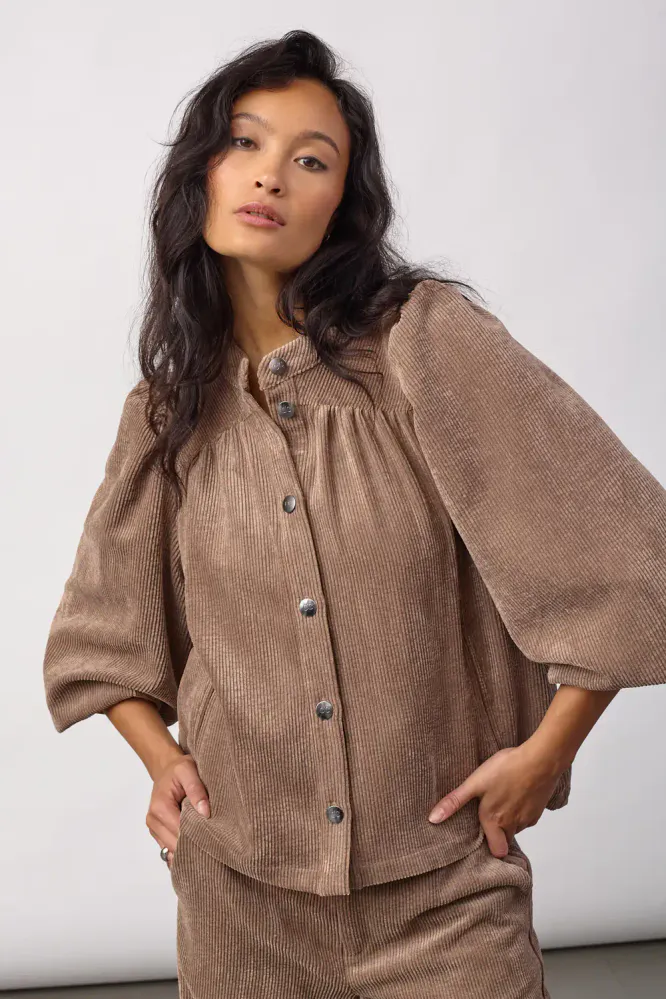 Daisy Cord Shirt, Walnut