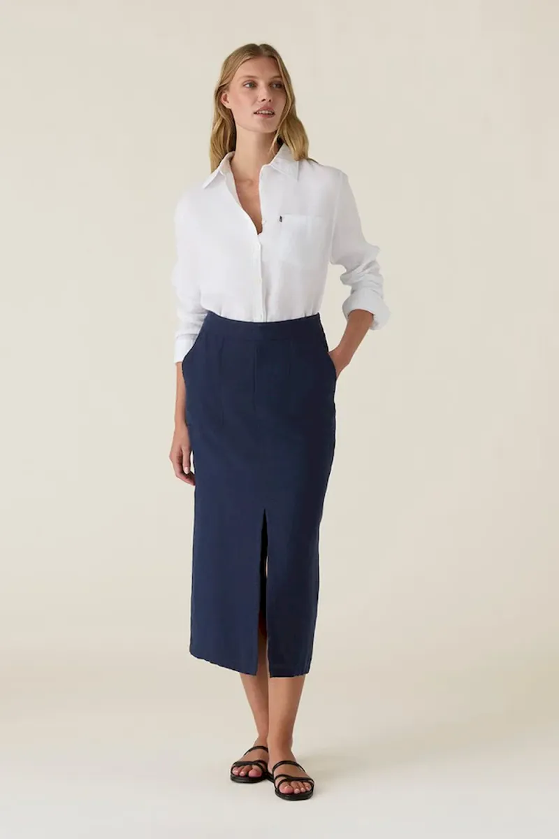 Classic Linen Shirt, White