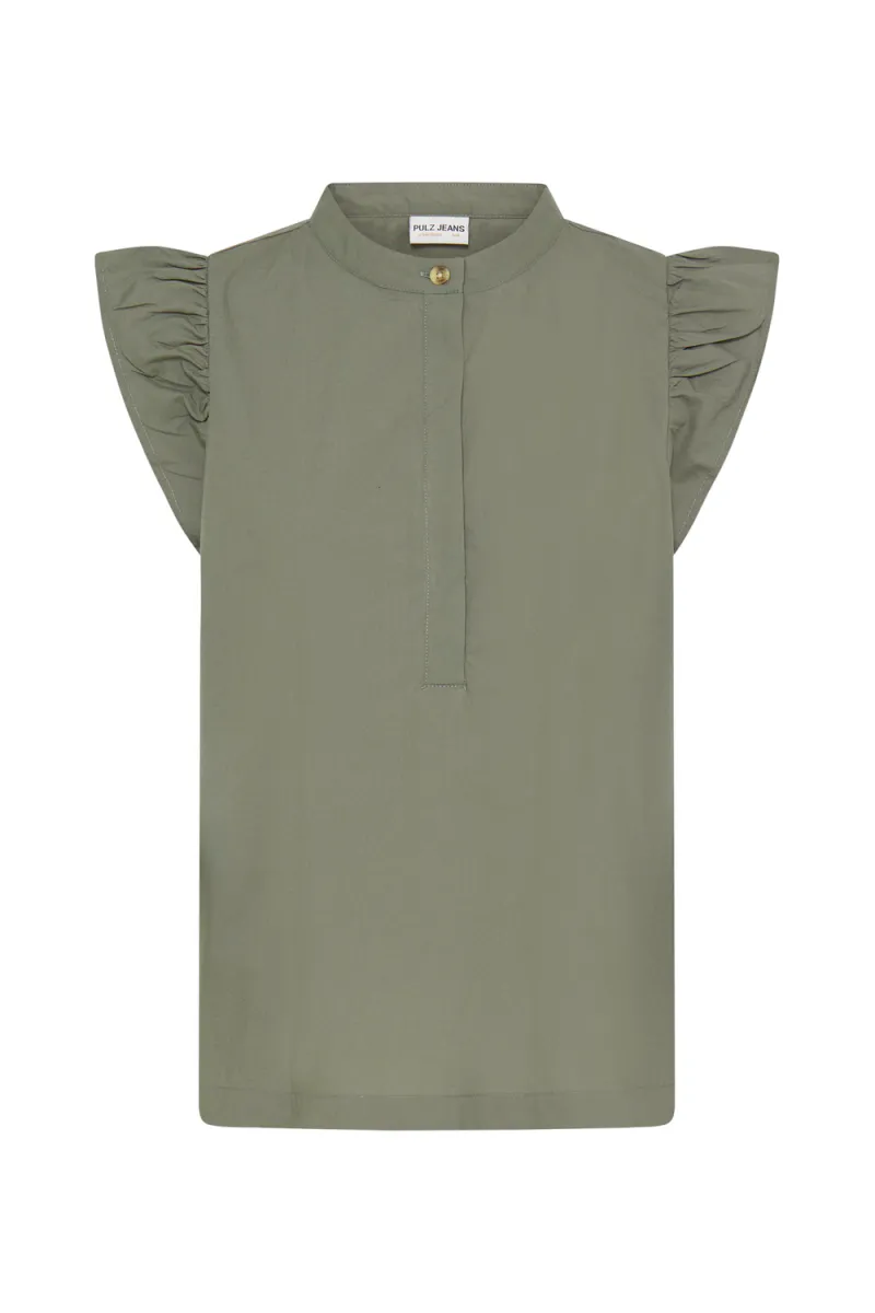 Cleo SS Blouse, Agave Green