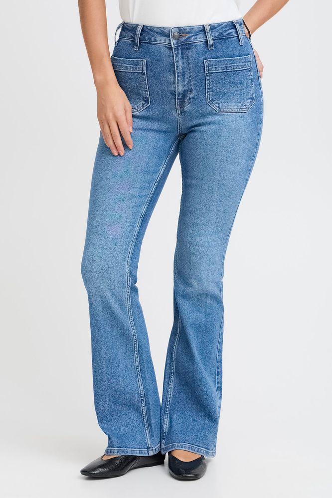 Bella UHW Bootcut Leg, Medium Blue Denim