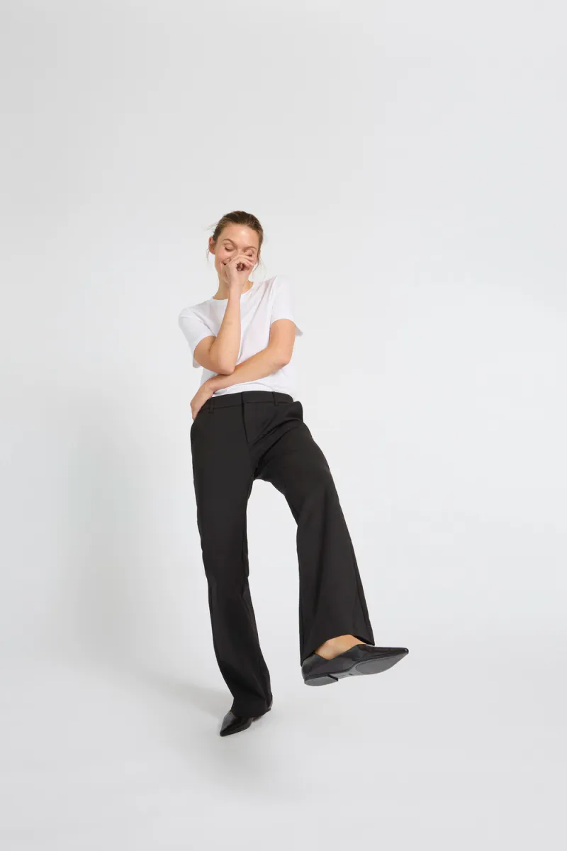 Bindy HW Pants Bootcut Leg, Black Beauty