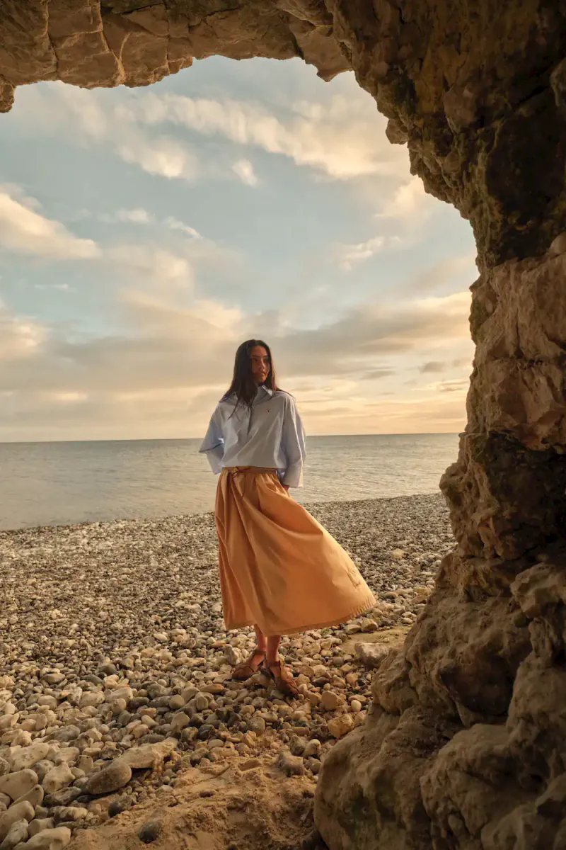 Britze Cam Cotton Blouse, Skyway